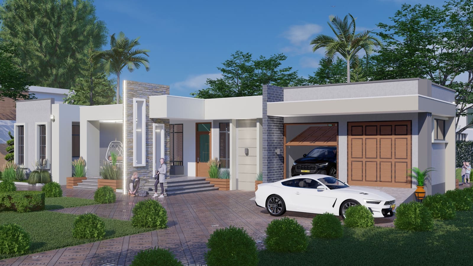 The Wood Panel Garage Bungalow