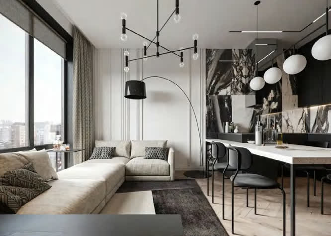 Kitchen Cabinet Suite — Black Marble Luxury