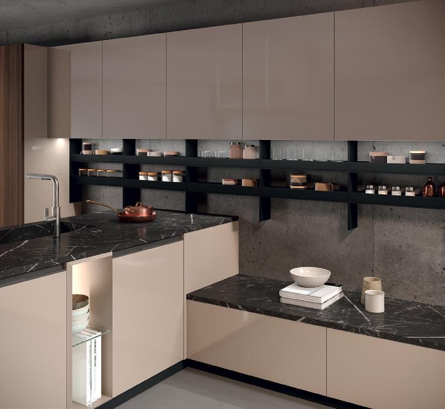 Kitchen Cabinet Suite — Beige Stone Elegant