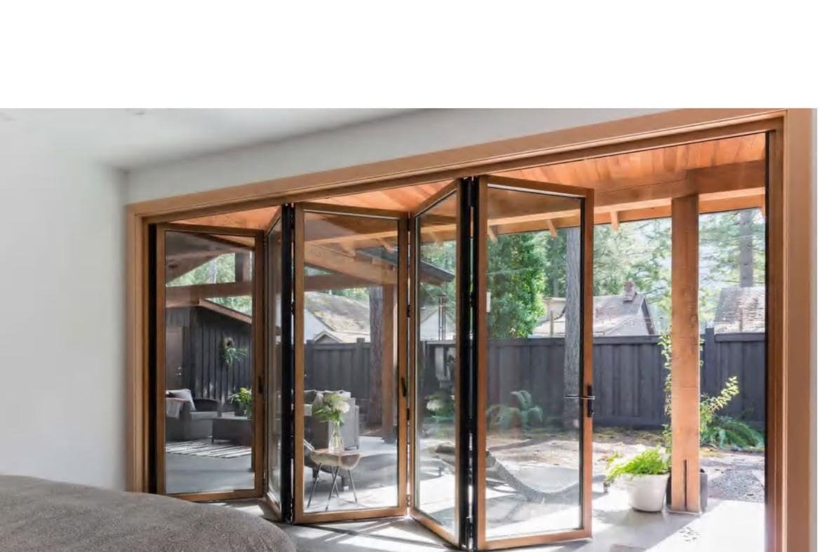Folding Door — Wood-Framed Bifold (Patio)