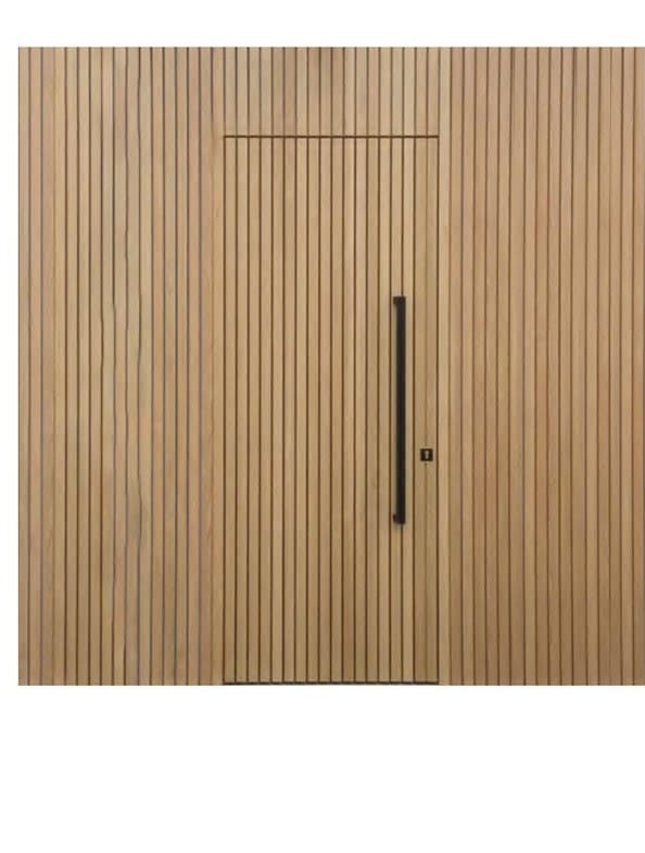 Hidden Door — Wood Slat Panel with Handle