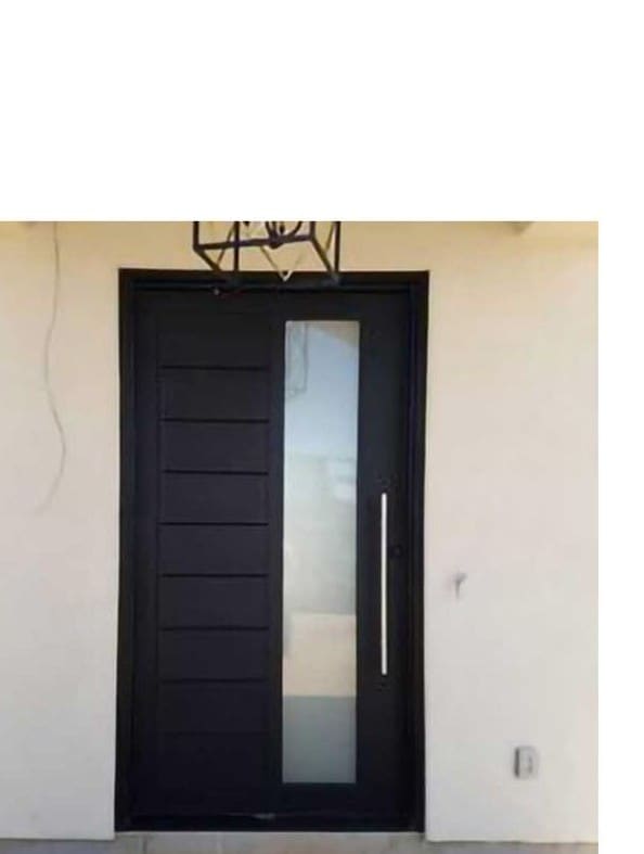 Security Steel Door — Glass Insert