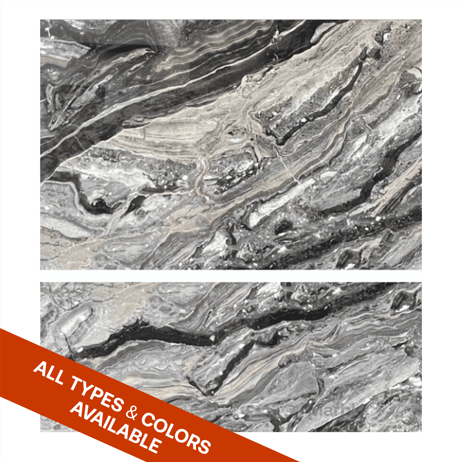 Dark Emperador-Style Marble Slab