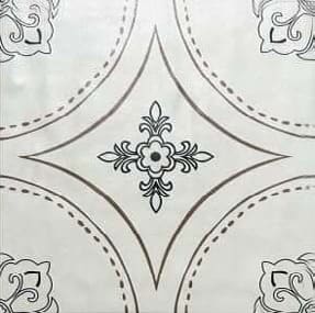 Artistic Tile — Cream Floral Diamond