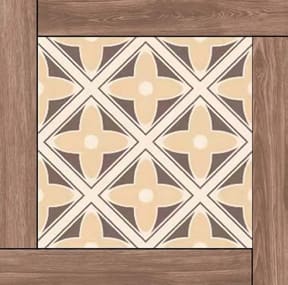 Artistic Tile — Blue-Tan Pinwheel